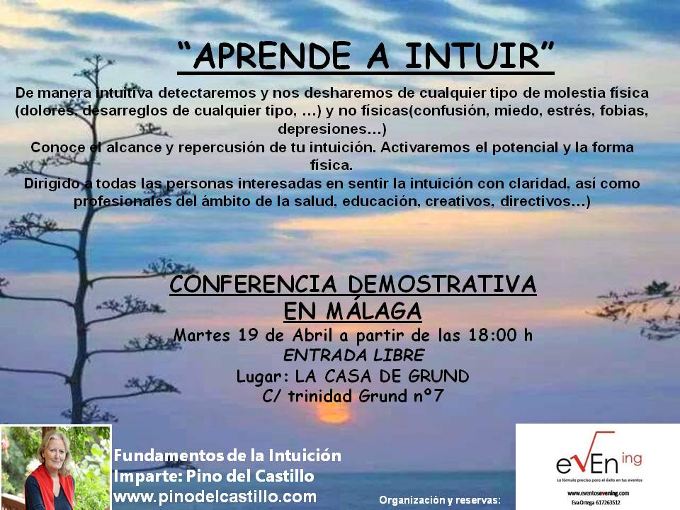 Aprende a intuir - Conferencia en Málaga día 19 2016